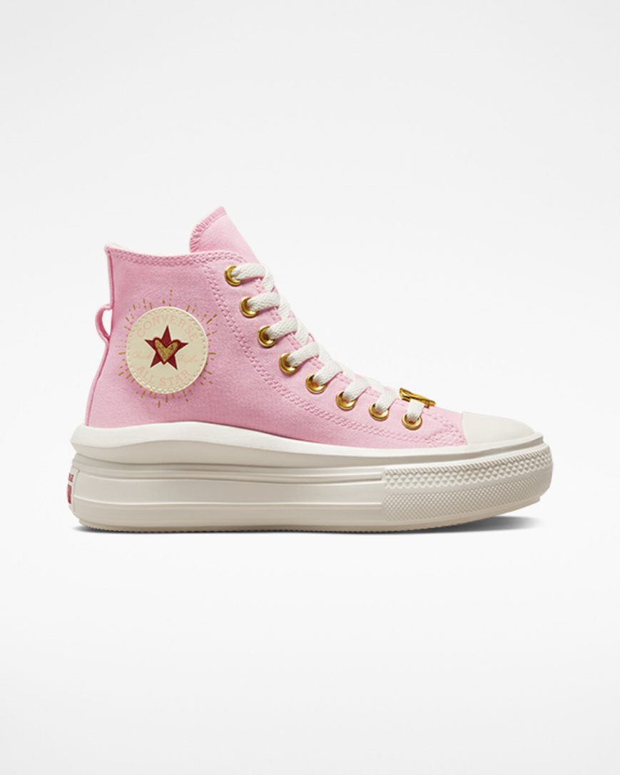 Zapatos Plataforma Converse Chuck Taylor All Star Move Hearts Altas Mujer Naranjas Rosas | PE LE4P52